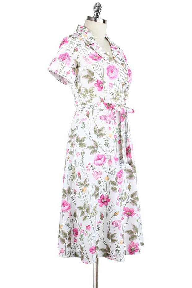 Elyzza London Floral Butterfly Print Flare Dress