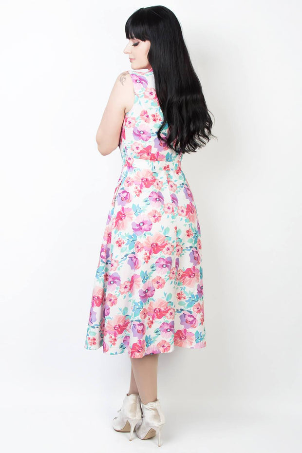 Elyzza London Floral Print Faux Wrap Dress