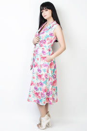 Elyzza London Floral Print Faux Wrap Dress