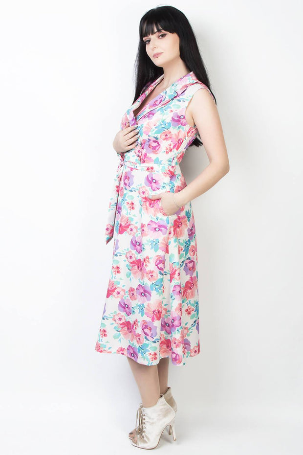 Elyzza London Floral Print Faux Wrap Dress