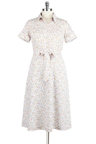 Elyzza London Floral Print Collared Flare Dress
