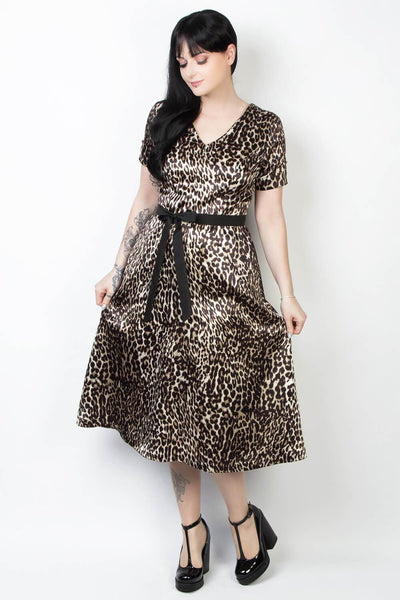 Elyzza London Leopard Print Flare Dress