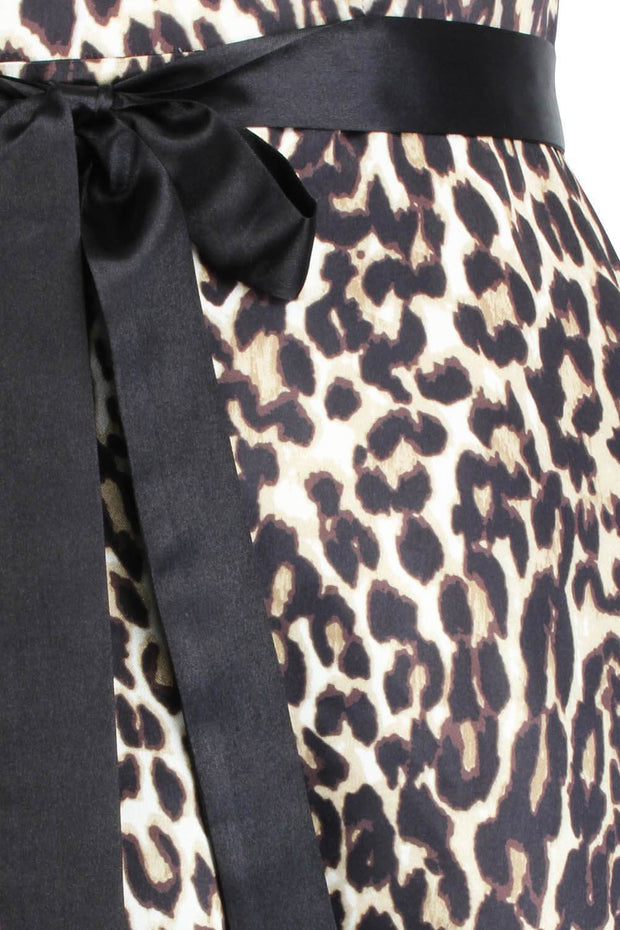 Elyzza London Leopard Print Flare Dress
