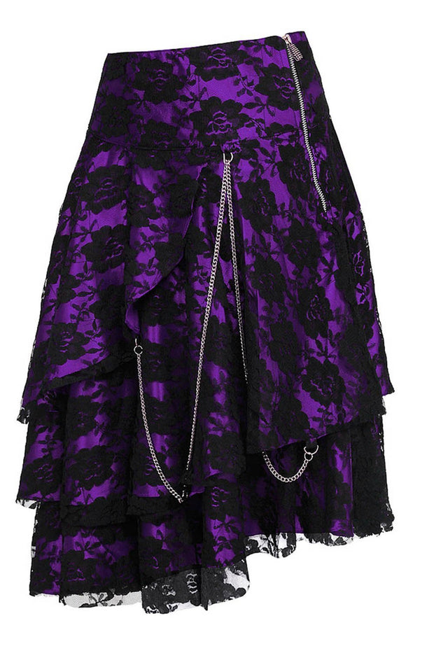 Anushka Custom Made Gothic Lace Overlay Skirt