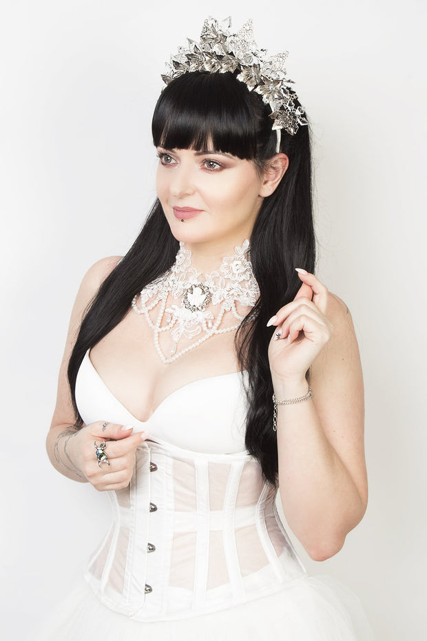 Plus Size Underbust Mesh Waspie Corset