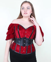 Marta Maroon Velvet Classic Overbust Corset