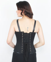 Nysha Gothic Black Cotton Overbust Corset