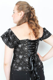 Aashvi Nautical Print Overbust Corset