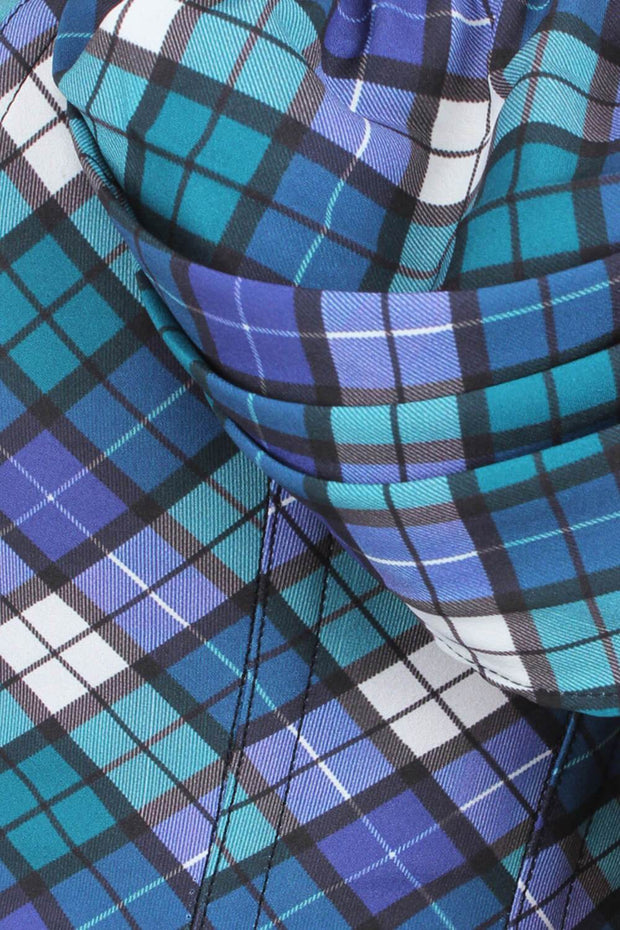 Deniz Plaid Print Overbust Corset