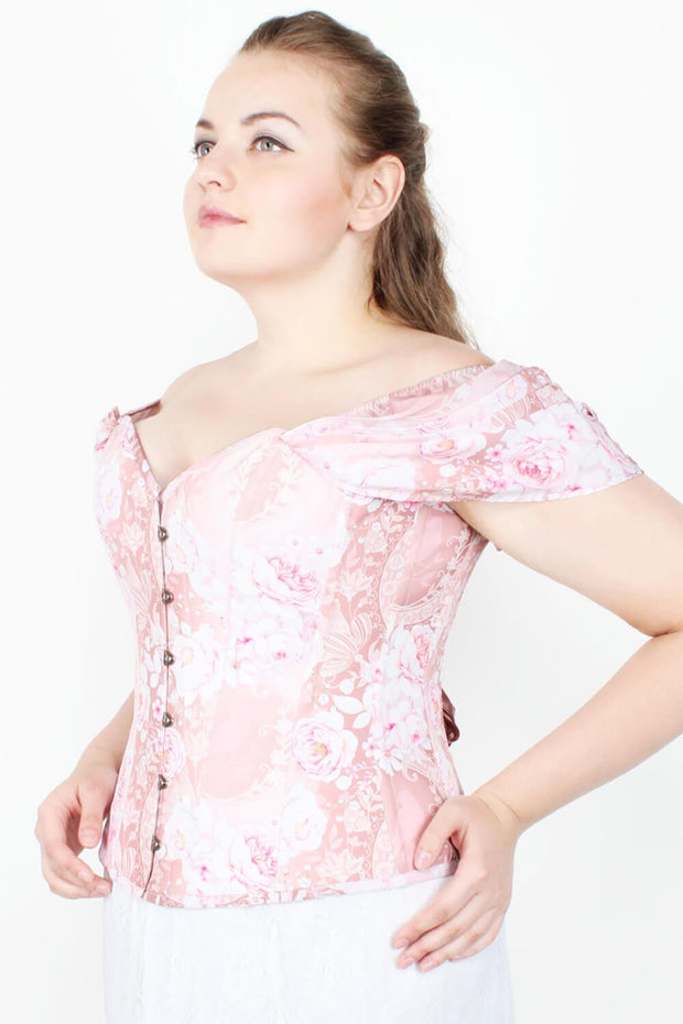 Ilinca Cotton Lined Floral Overbust Corset