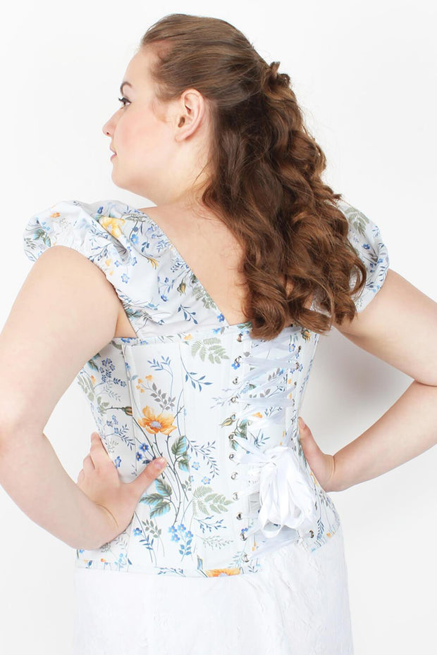 Jailyn Floral Print Overbust Corset