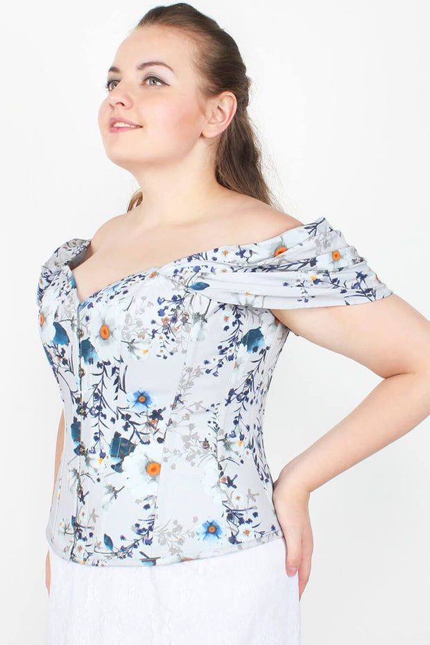 Mylee Floral Cotton Lined Overbust Corset