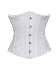 SOLD OUT - Jesslyn Brocade Underbust White Corset