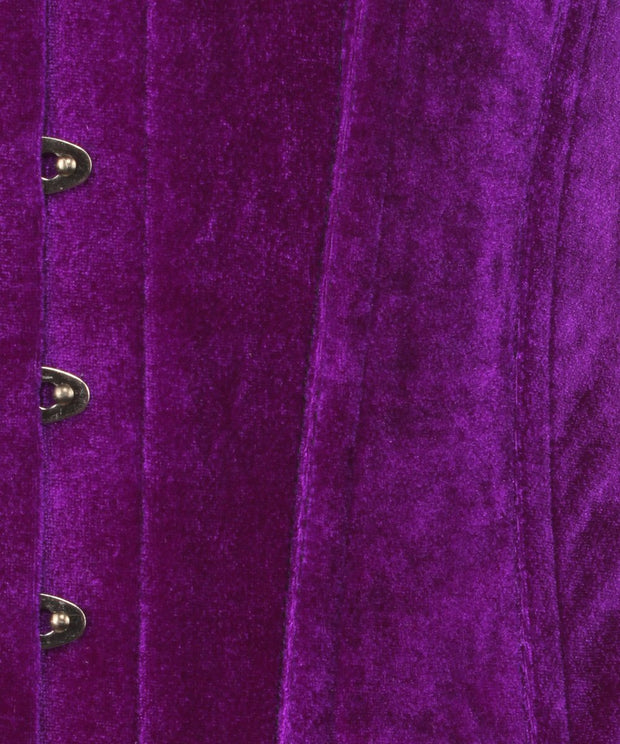 SOLD OUT - Aubrie Purple Velvet Underbust Corset