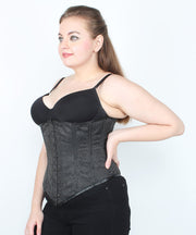 Laya Underbust Black Brocade Corset