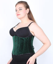 Anniston Emerald Green Velvet Underbust Corset