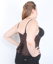 Khalia Underbust Brown Brocade Corset