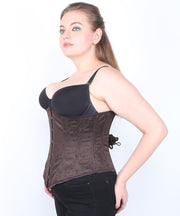 Khalia Underbust Brown Brocade Corset