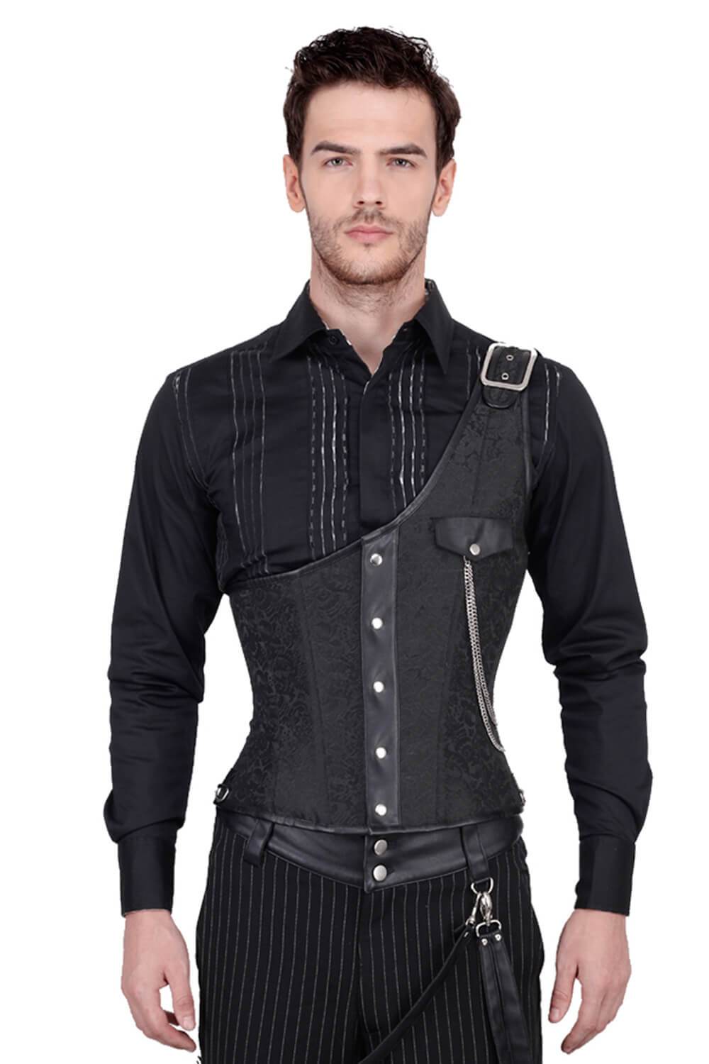 Men's corset vest fashion top