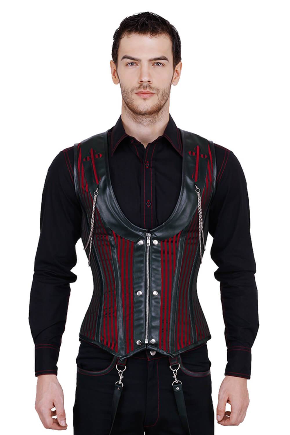 Alaric Steel Boned Gothic Men s Corset