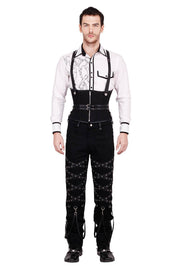 Draven Gothic Black Cotton Men's Corset