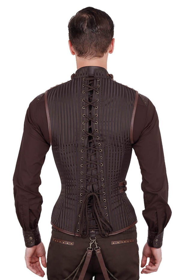 Dankmar Steampunk Men's Overchest Corset