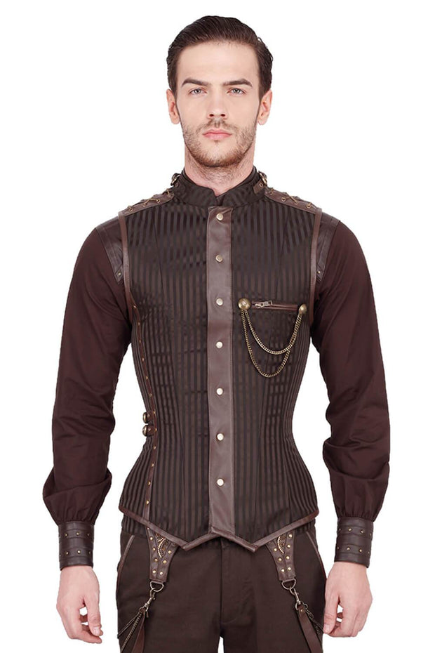 Dankmar Steampunk Men's Overchest Corset