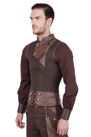 Detlef Steampunk Men's Overchest Corset