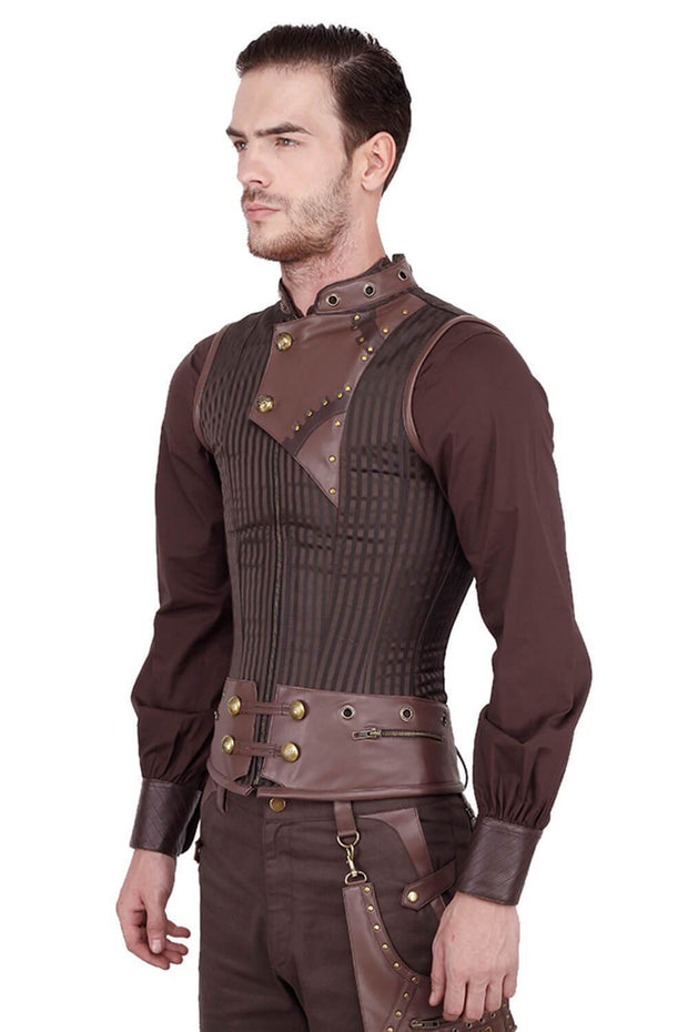 Detlef Custom Made Steampunk Men's Overchest Corset