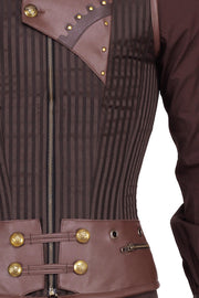 Detlef Steampunk Men's Overchest Corset