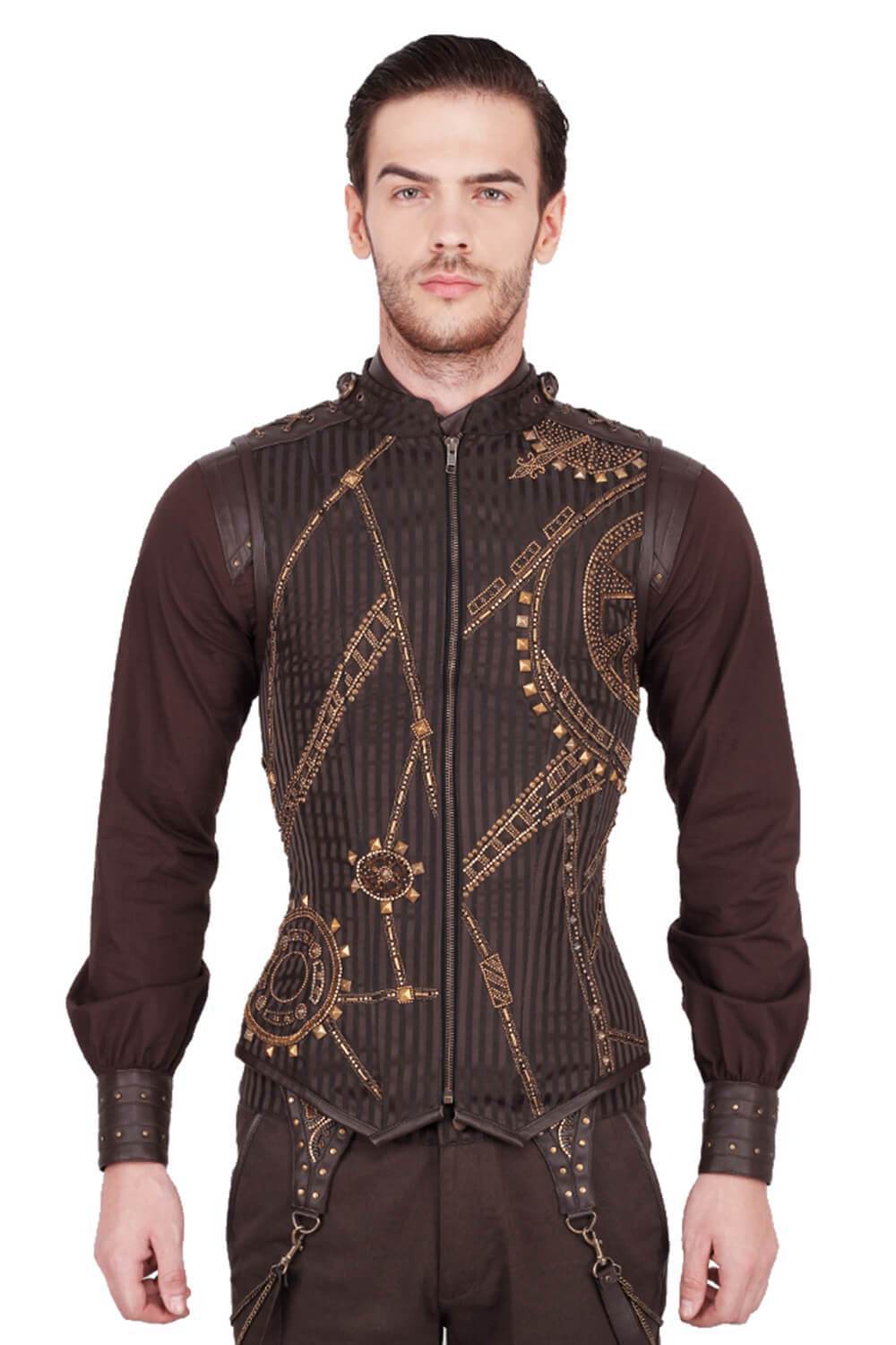 Mens steampunk vest online