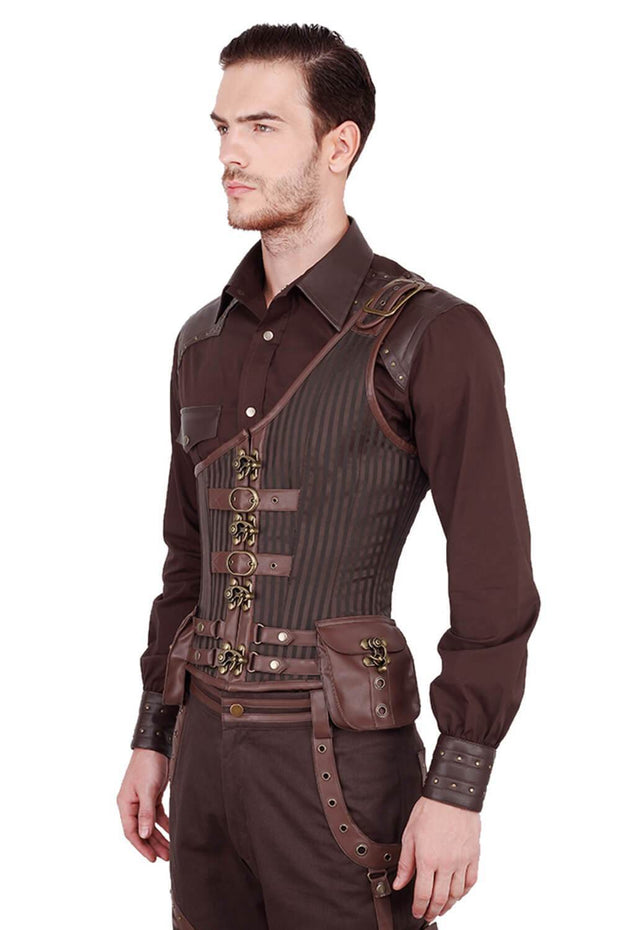 Dettmar Custom Made Steampunk Men's Midchest Corset