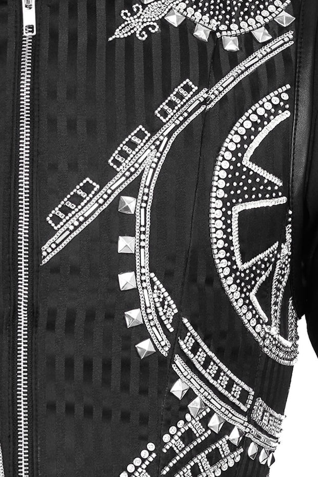 Dirk Steampunk Embroidered Black Men's Corset