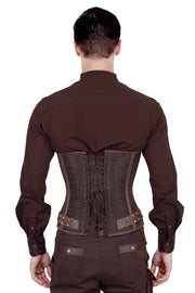 Eberwin Custom Made Steampunk Brocade Men's Corset