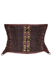 Eck Steampunk Brown Brocade Men's Corset