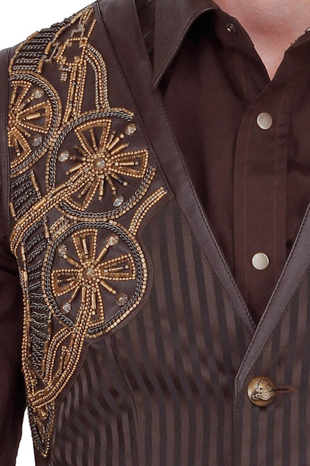 Keifer Custom Made Steampunk Embroidered Men's Waist Coat