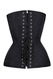 Fina Custom Made Brocade Overbust Black Corset