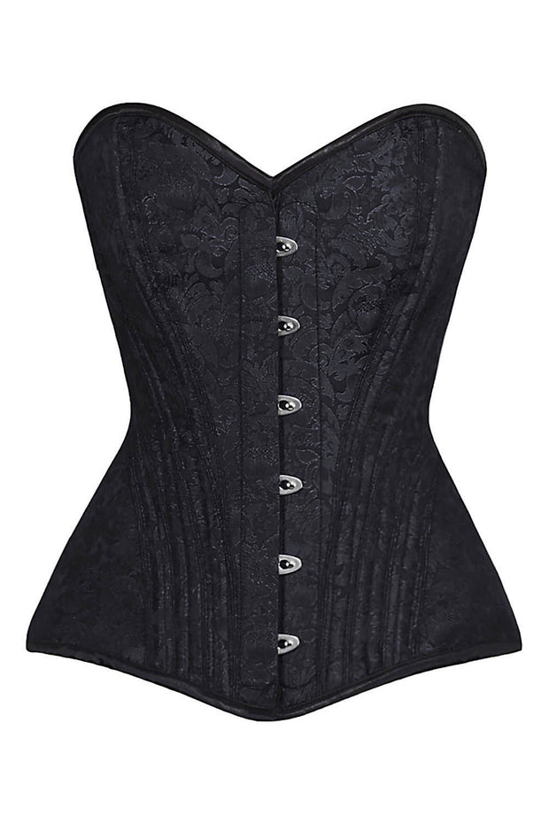 Fina Brocade Overbust Black Corset