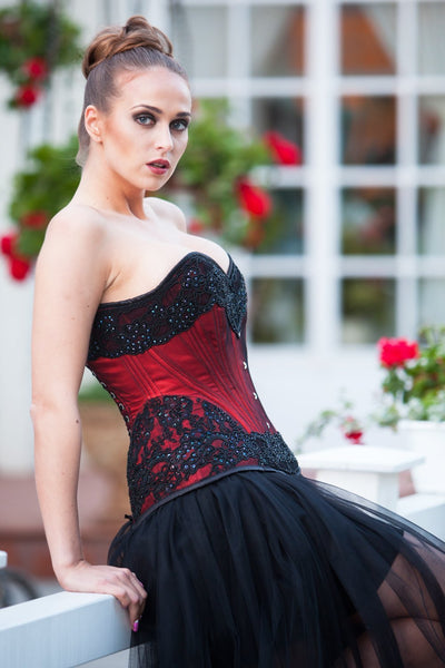 Brys Custom Made Lace Overlay Overbust Couture Corset