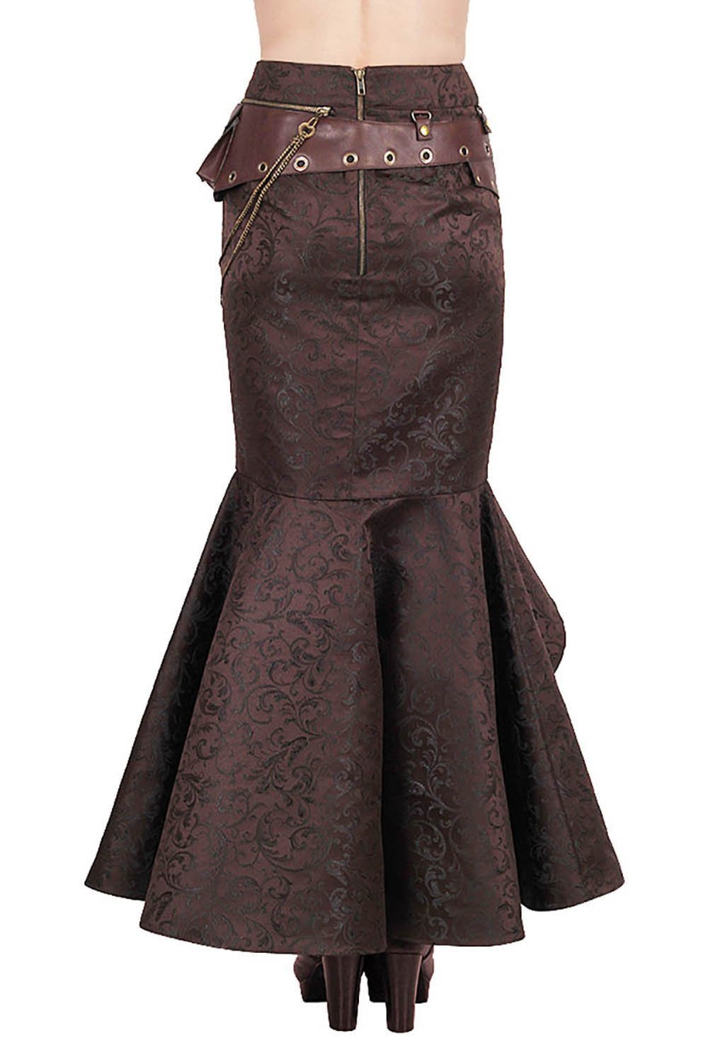 Haleema Custom Made Long Ruffled Steampunk Skirt