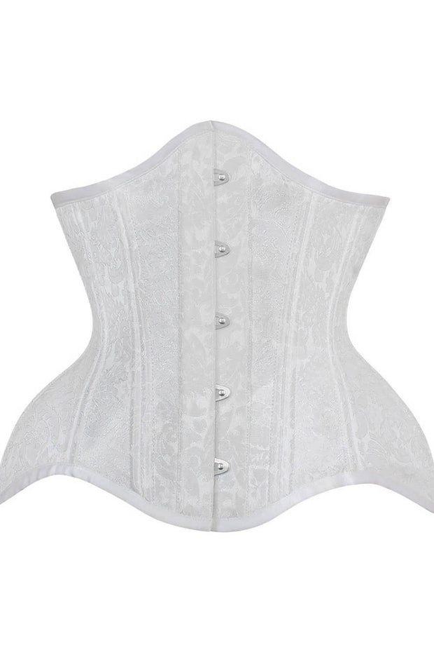 Kalynn White Curvy Waist Training Corset