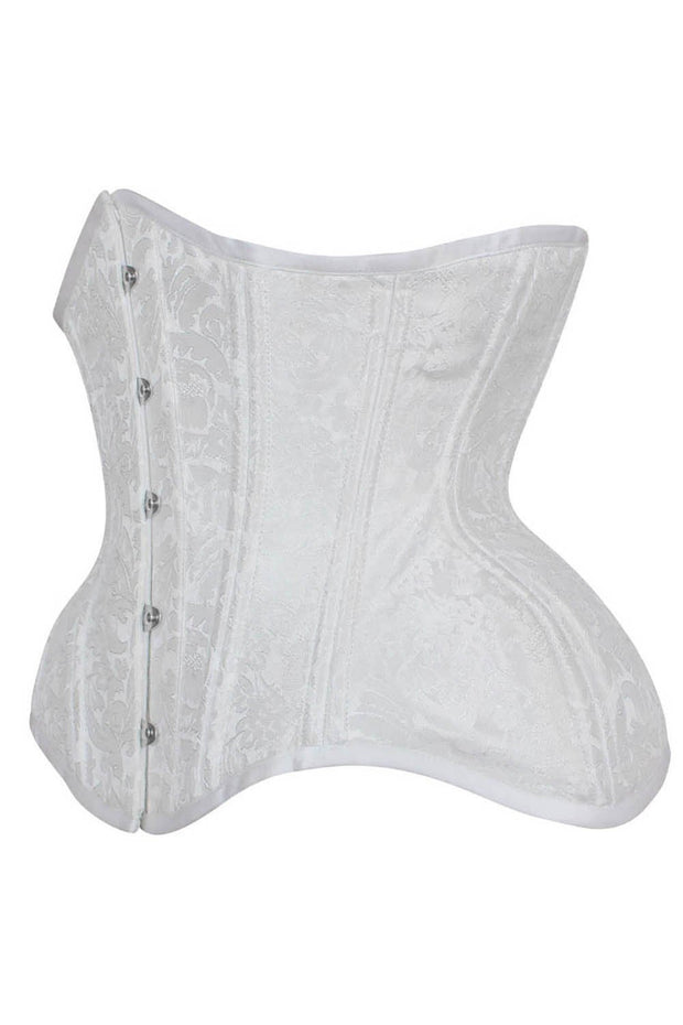 Kalynn White Curvy Waist Training Corset