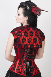 Lace Overlay Corset with Bolero Jacket