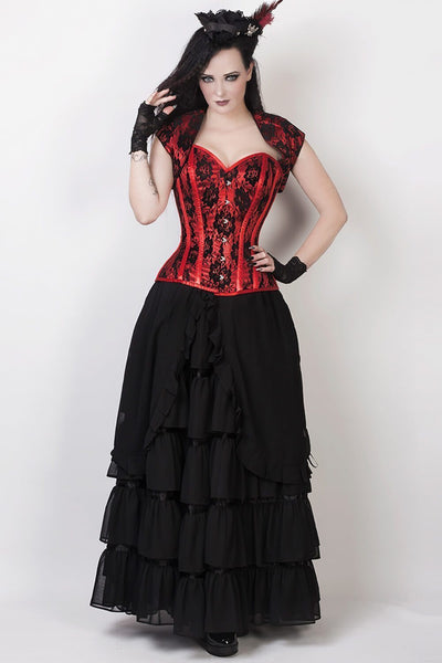 Caelius Custom Made Black Long Victorian Inspired Skirt