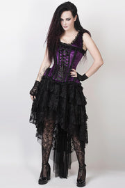 Feofil Custom Made Burlesque Skirt in Black Lace