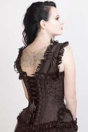 Clarette Victorian Inspired Brown Corset
