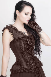 Clarette Victorian Inspired Brown Corset