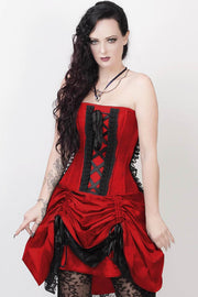 Akuchi Custom Made Victorian Inspired Red Corset Dress with Bolero