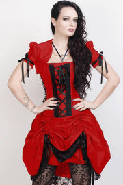 Akuchi Custom Made Victorian Inspired Red Corset Dress with Bolero