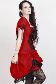 Akuchi Custom Made Victorian Inspired Red Corset Dress with Bolero